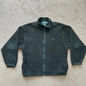 Big Dogs Sweater Womens Medium Full Zip High Pile Mock Neck Pockets Green - Picture 1 of 12