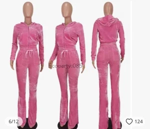 2 piece pink jacket and pants Suit Set Women' small medium large - Picture 1 of 1