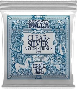 Ernie Ball Ernesto Palla Clear & Silver Tie-On Nylon Classical Guitar... - Picture 1 of 2