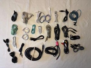 27 Assorted Phone and Electrical Cords Various Lengths - Zdjęcie 1 z 1