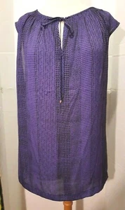 Top púrpura talla grande de Liz Claiborne - talla 2X - transparente - corbata delantera - Imagen 1 de 8