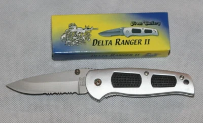 Frost Cutley Delta Ranger II Tactical Folding Knife - Silver - 15-387S - Image 1 of 4
