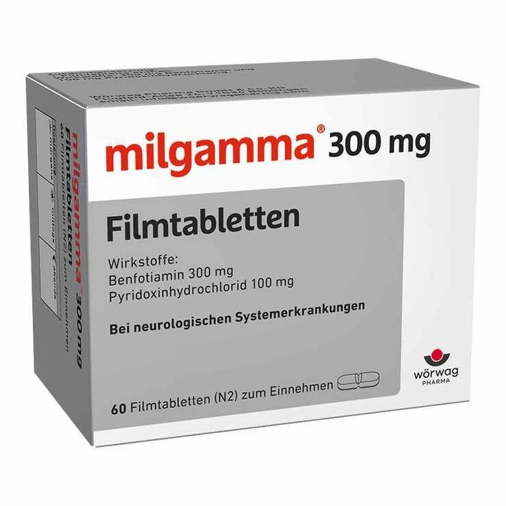 milgamma® 300 mg Vitamin B1 + 100 mg Vitamin B6 · 60 St · PZN 02913897