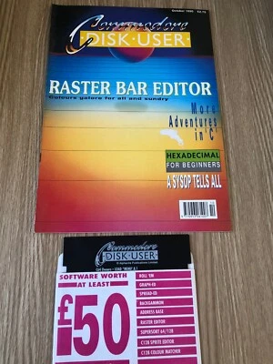 MAGAZINE COMMODORE 64 128 DISK USER OCTOBER 1990 + DISK JEUX RARE - Photo 1/4