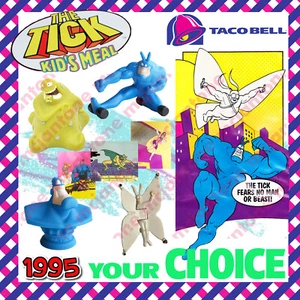 Taco Bell 1995 THE TICK Comic Cartoon Superheld Hero INSECT Bug IHR Spielzeug WAHL - Bild 1 von 10