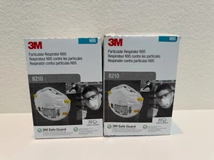 3M 8210 N95 Maschere Respiratorie - 2 Scatole Sigillate in Fabbrica Confezione da 20 (40 Maschere Totali) - Foto 1 di 1
