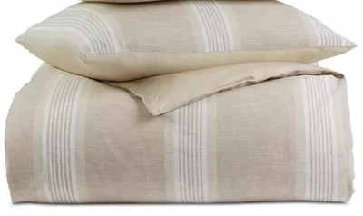 Juego de edredón Charter Club Clifton Stripe Twin 2 piezas nuevo Foto 1 de 4