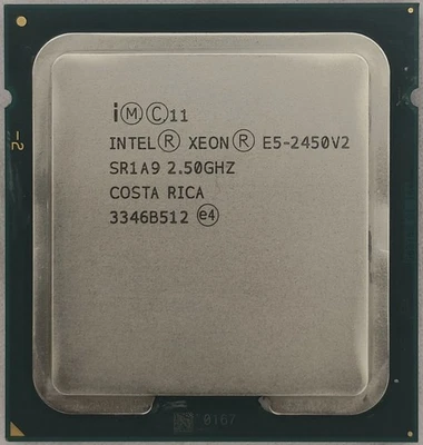 Intel Xeon E5 2450 V2 LGA1356 CPU Processor 2.5GHz 8Core 16Threads 20M SR1A9 - Image 1 of 2