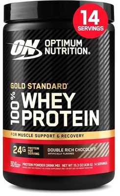 Optimum Nutrition Gold Standard 100 % proteína de suero en polvo, chocolate doble rico, Foto 1 de 4