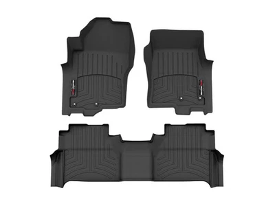 WeatherTech FloorLiner for 2022-2025 Nissan Frontier - 1st & 2nd Row, Black - Image 1 of 4