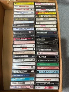 50 Cassette Lot Classic Rock Pop – Eric Clapton Queen Doors Cream Donna Summer - Picture 1 of 10