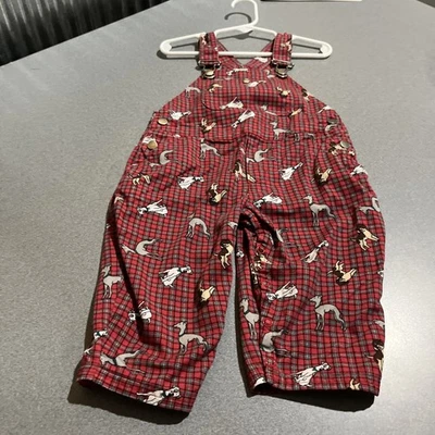 Mono vintage años 90 Gymboree Rainbow Tag, rojo a cuadros para perro talla XS Foto 1 de 4