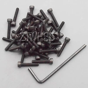 50pcs M2.5 x 14 Allen Hex Socket Cap Head Screw Ultra Hard Alloy Steel Bolt +Key - Picture 1 of 2