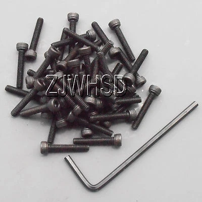 50pcs M2.5 x 14 Allen Hex Socket Cap Head Screw Ultra Hard Alloy Steel Bolt +Key - Image 1 of 2