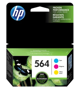 HP 564 Tri-Color 3-pack Ink Cartridges Cyan Magenta Yellow Expires Jul 2026 $50 - Picture 1 of 3