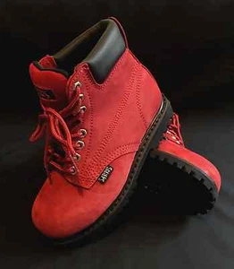 Ladies Red Safety Toe Cap Work Boots - 0495 - Bild 1 von 6