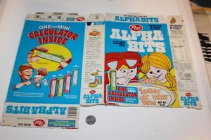 1979 Alpha Bits VTG Cereal Box Calculator premium offer Post 1970s HTF RARE - Picture 1 of 10