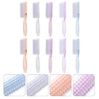  10 Pcs Plastic Long Handle Nail Brush Nubuck Cleaning Kit Art