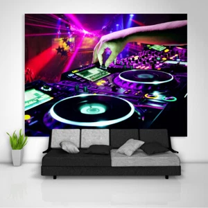 Disco Music Tapestry Art Wall Hanging Sofa Table Bed Cover Poster - Picture 1 of 12