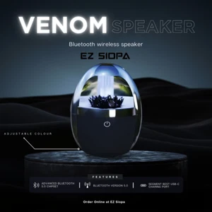 Venom Ferrofluid Bluetooth Speaker – Wireless 5.0, Dancing Ferrofluid, LED Light - Picture 1 of 10