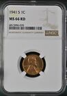 1941-S 1C RD Lincoln Wheat One Cent NGC MS66RD  6813996-070