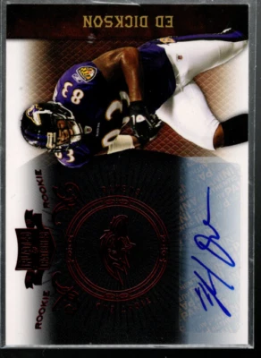 B2035- 2010 Panini Plates and Patches #136 Ed Dickson RC Auto /449 ROOKIE CARD - Image 1 of 2