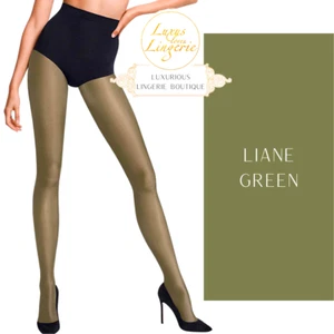 NEON 40 TIGHTS by Wolford M Medium liane green Glänzende Strumpfhose mit Glanz - Bild 1 von 3