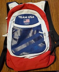 Team USA Backpack w/Olympic Red white and Blue 19x13 laptop holder pen slots