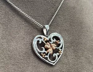 Pendentif Clogau gallois argent et or rose 9 carats arbre de vie un (22") rare - Photo 1/5