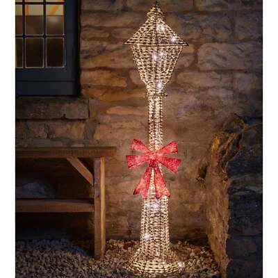 Three Kings Gold Glitter Twist Christmas Lamp Post 1.2m 1.5m