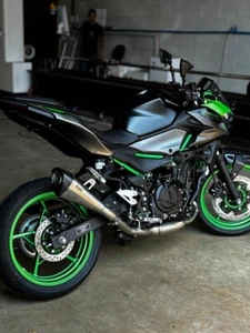 Muffler Exhaust Short Link Pipe KAWASAKI NINJA 500 Z500 Slip-on Releave hp - Foto 1 di 6