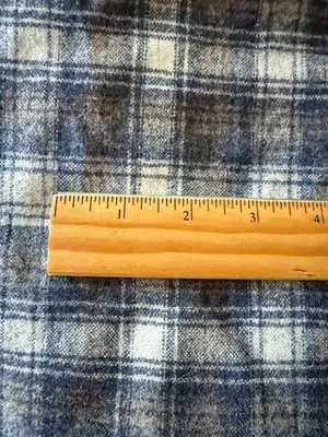 Tela de LANA PENDLETON 4+ yardas~ligera GRIS AZUL a Cuadros 60" W Foto 1 de 3