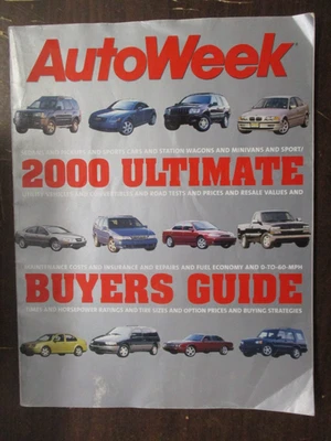 AUTOWEEK MAGAZINE 2000 ULTIMATE BUYERS GUIDE CARS SUV'S PICK-UPS MINIVANS - Image 1 of 2