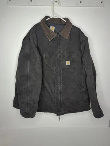 Carhartt C003 Black Loose Fit Firm Duck Insulated Coat Men’s Size 2XL Or 3XL - Picture 1 of 11
