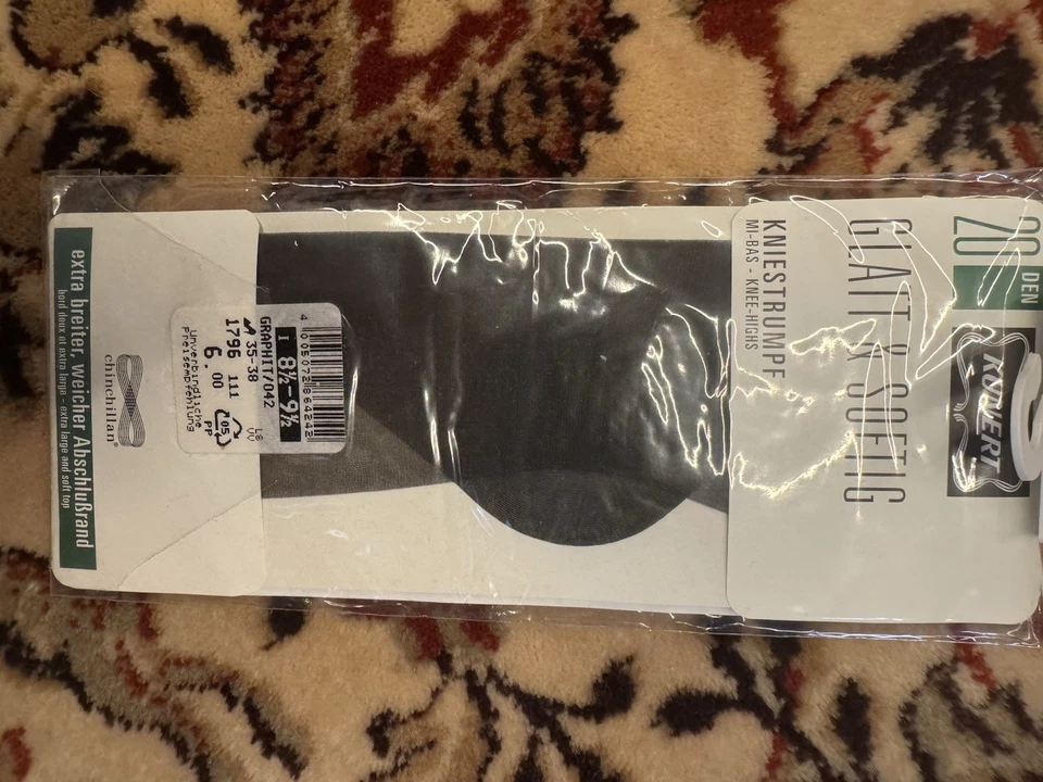 Kunert Glatt & Softig 20den Kniestrumpf I 8,5-9 35-38 grau - Bild 1 von 1