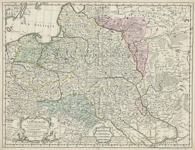 Antique Map "La Pologne" (Poland) Buache, 1780 - Image 1 of 4