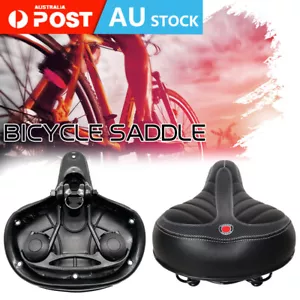 Wide Big Bum Bike Bicycle Gel Cruiser Comfort Saddle Seat Sporty Soft Cushion AU - Picture 1 of 9