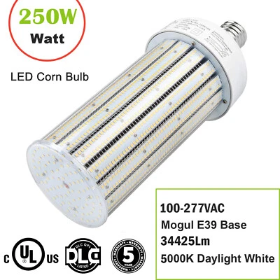 250W LED Corn Light Retrofit High Bay Bulb 1000W CFL HPS Metal Halide Equivalent - Image 1 of 4