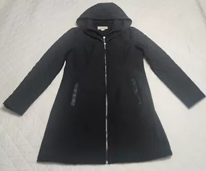 Giacca cappotto Michael Michael Kors donna con cappuccio impermeabile anorak nero medio - Foto 1 di 14