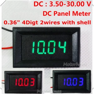 DC 3.50-30V 4 Digital LED Volt Voltage Meter Voltmeter 5V 12V 24V Car Battery R - Picture 1 of 7