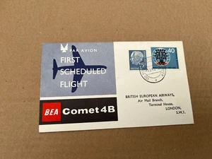BEA Flown comet 4B 1st scheduled to Frankfurt am Mein 1/8/1960 - Picture 1 of 2