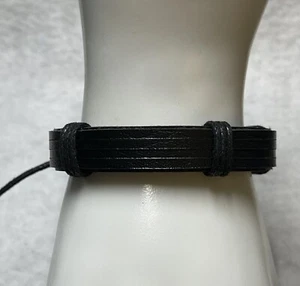 Adjustable Braided Synthetic Leather Bracelet, Men Or Women - Picture 1 of 3