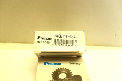 Tsubaki H40B11F-3/4 - 11 dientes endurecidos, 2 tornillos de juego, llave nueva en caja Foto 1 de 3