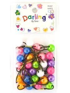 DARLING BY TARA TWINBEAD 14 MM METAL HAIR ELASTICS - 14 PCS. (75167) - Picture 1 of 3