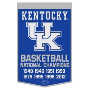 Kentucky Wildcats NCAA 24" x 38" Embroidered Wool National Champs Banner - Picture 1 of 1
