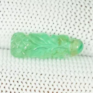 3.60 ct FINE QUALITY NATURAL ZAMBIAN EMERALD Carving Cut / See Vdo 1068 ST - Picture 1 of 4