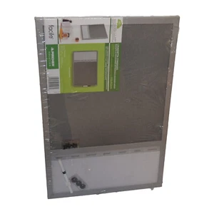 Lavagnetta combinata magnetica settimanale/bacheca rettangolare grigia 60x40 cm - Foto 1 di 2