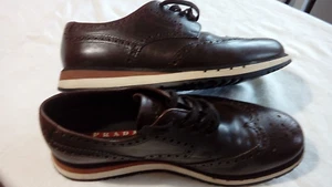 Mens Prada casual brogue shoes size 6.5 brown Excellent cond stunning style - Picture 1 of 7