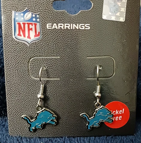 New, Detroit Lions, Earrings Cover