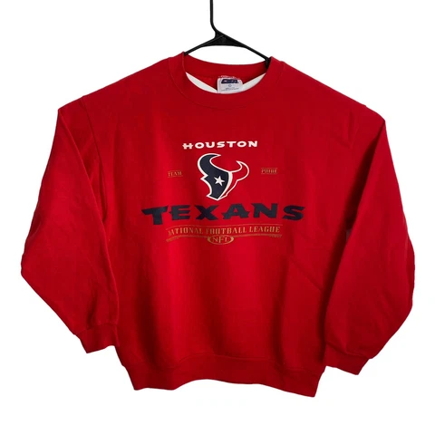 Houston Texans Crewneck Sweater Men’s Size L Nutmeg CSA USA made Cover